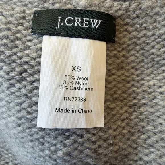 J. Crew Heather Light Gray Women's 3/4 Sleeve Cardigan - XS - Picture 5 of 6